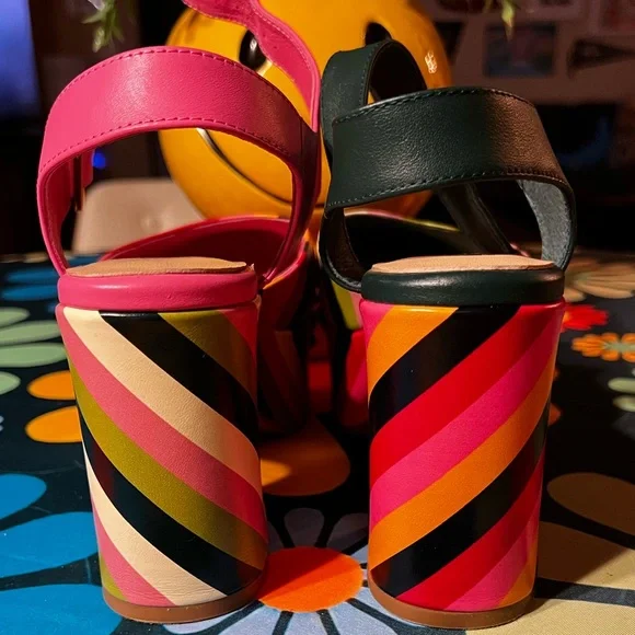 Charlotte Stone Multicolor Striped Platform Shoes - Picture 6 of 7